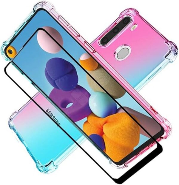 Funda para teléfono Galaxy A21 Samsung A21 con protector_1