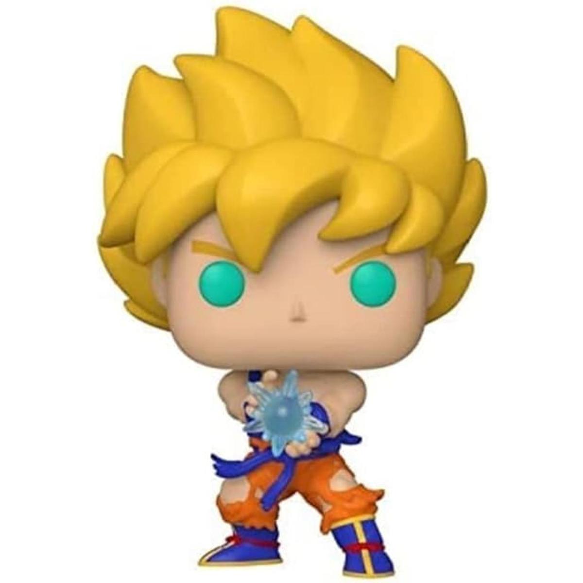 Funko Pop Figura animada multicolor de SS Goku con onda