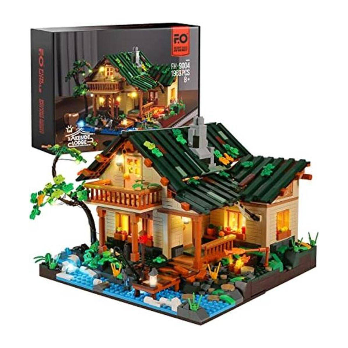 Funwhole LakesideLodge Juego de construcción con luces