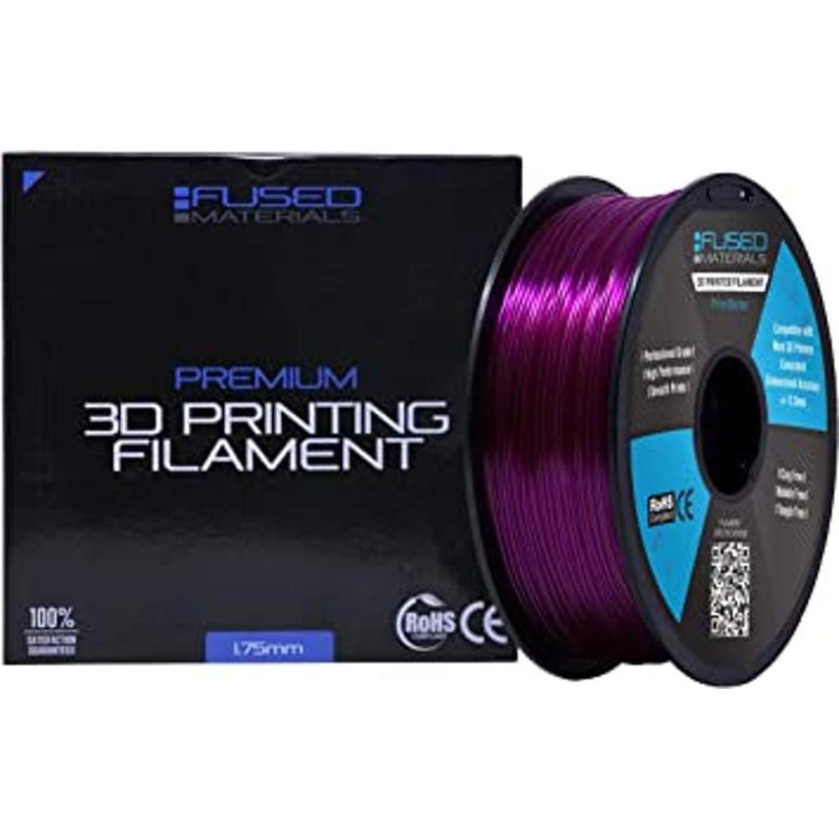 Fused Materials Filamento para impresora 3D PETG morado