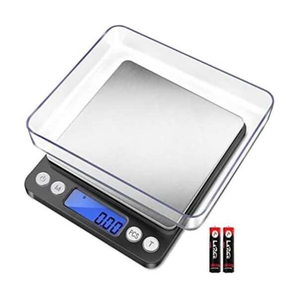 Fuzion Báscula digital de gramo con 2 bandejas báscula de