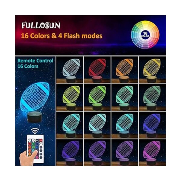 Fútbol 3D luz de la noche lámpara de ilusión 3D de fútbol_2