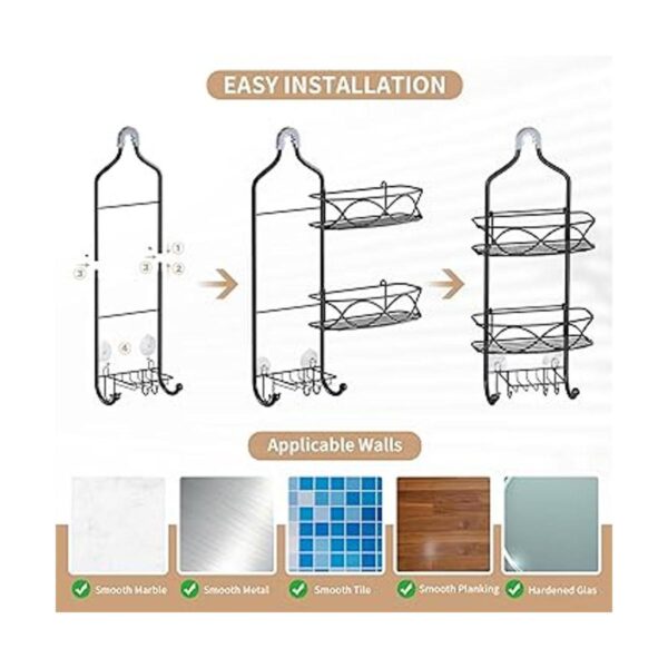 GAOKASE Organizador de baño grande de metal a prueba de_3