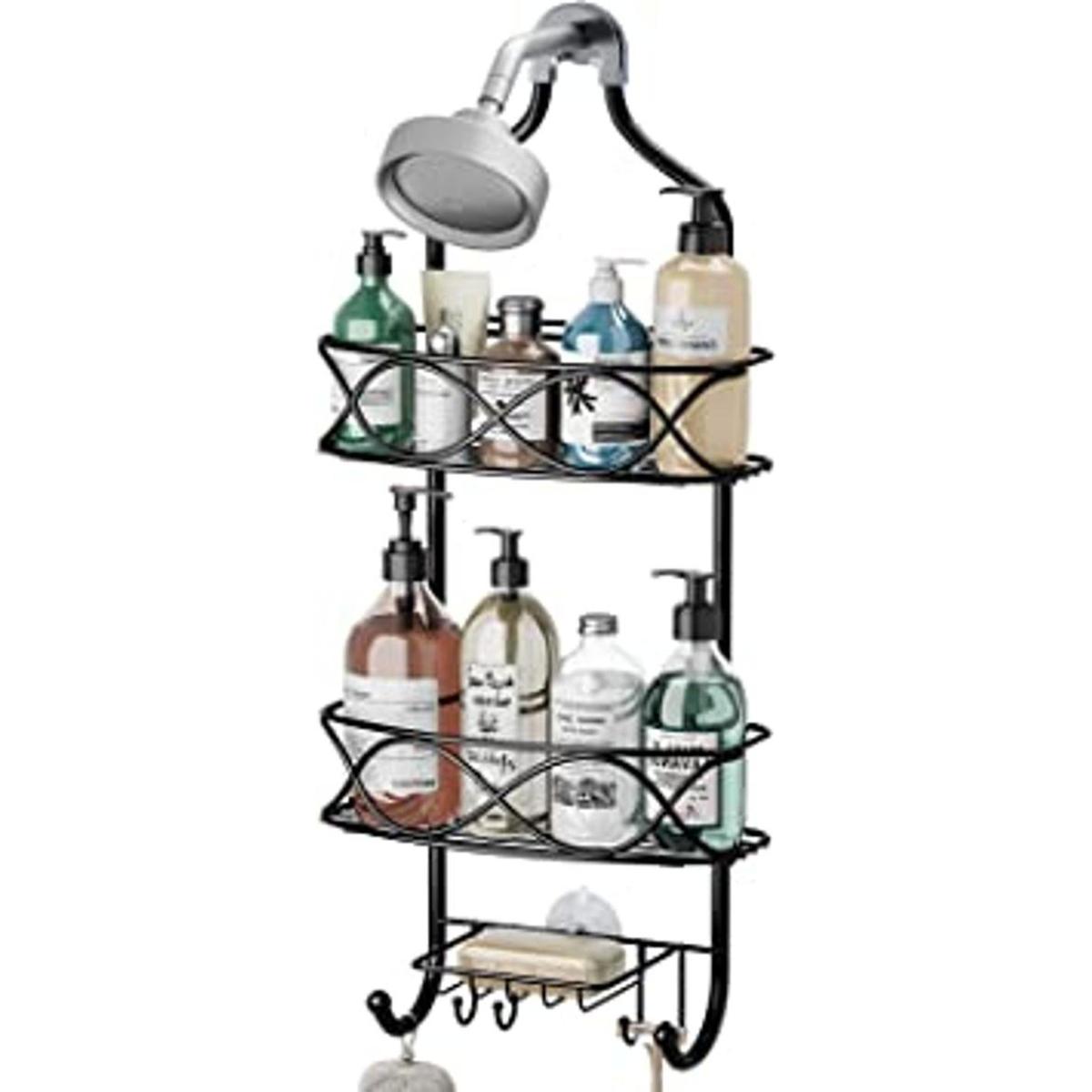 GAOKASE Organizador de baño grande de metal a prueba de