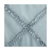 GARSTYLE Cortina de ducha de tela de diamante con volantes
