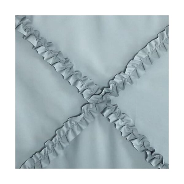 GARSTYLE Cortina de ducha de tela de diamante con volantes