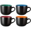 GBhome Tazas de sopa gigantes con asas juego de 4 tazas