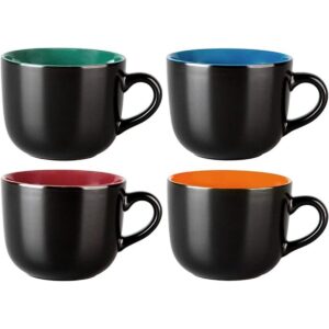 GBhome Tazas de sopa gigantes con asas juego de 4 tazas