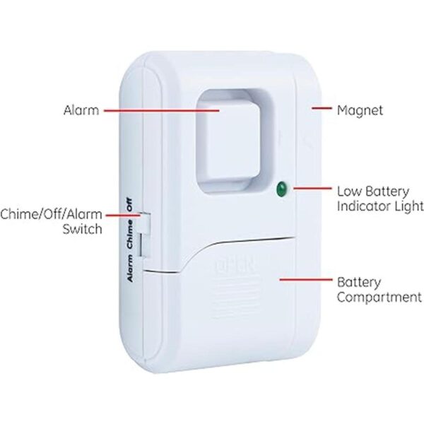 GE Alarma de seguridad personal para ventana y puerta_3
