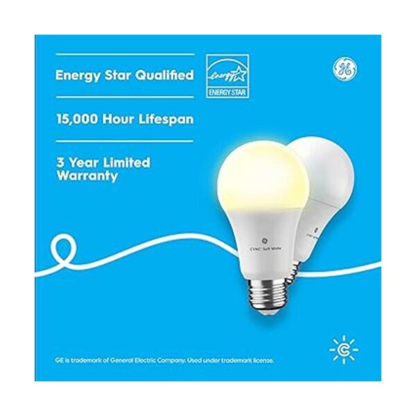 GE Lighting Cync Bombillas LED inteligentes A19 con_2