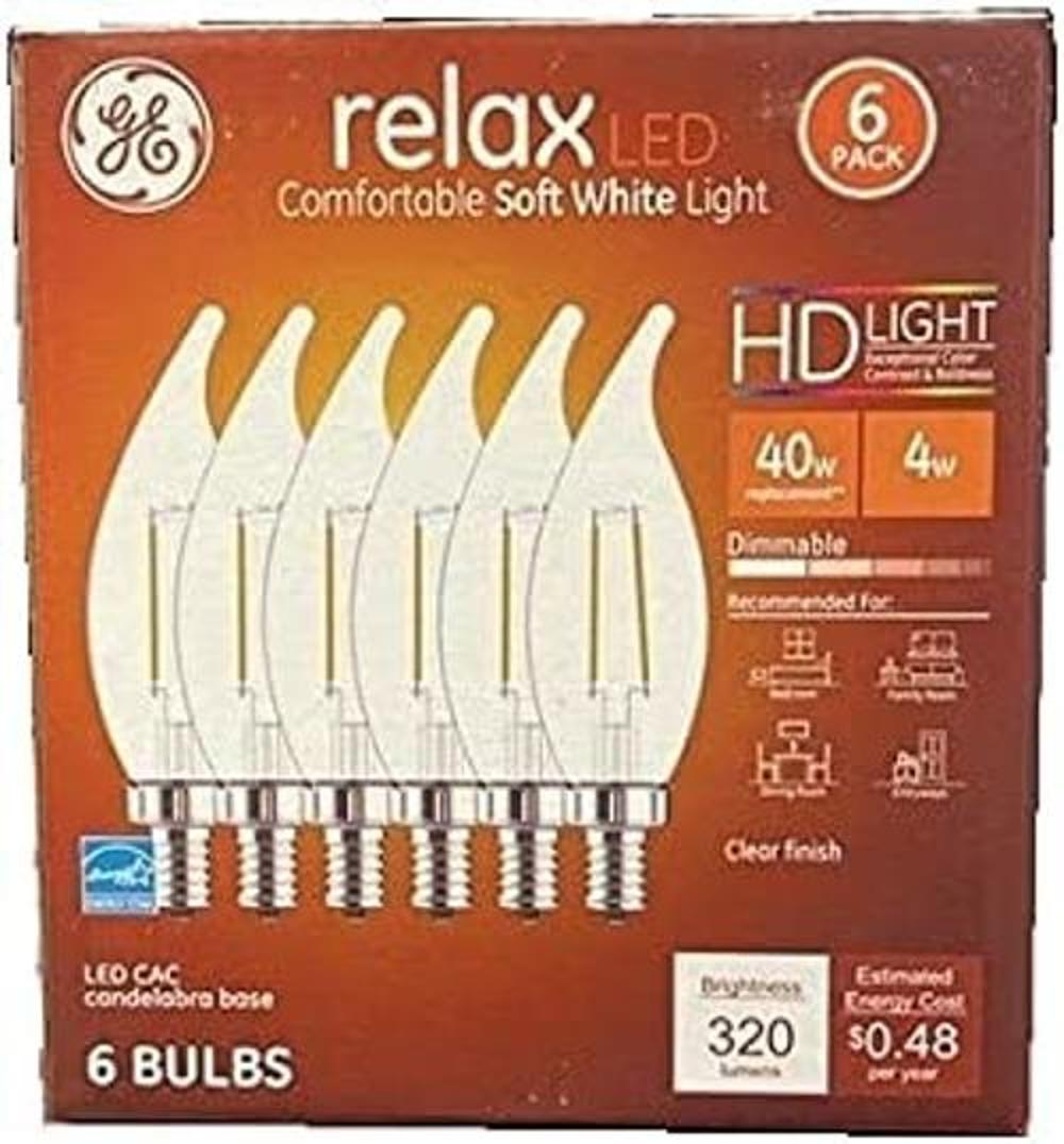 GE Relax Bombilla LED de repuesto de 40 W de luz blanca
