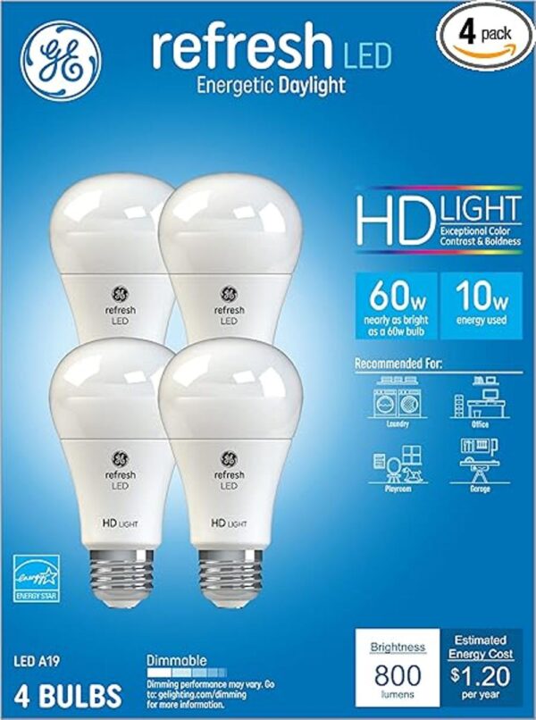 GE Refresh Bombillas LED de 10 vatios equivalente a 60_1