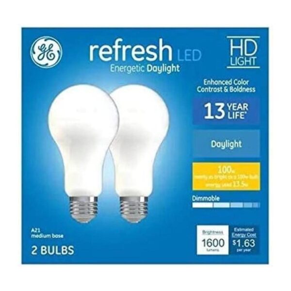 GE Refresh Bombilla LED regulable EQ A21 de 100 vatios_1