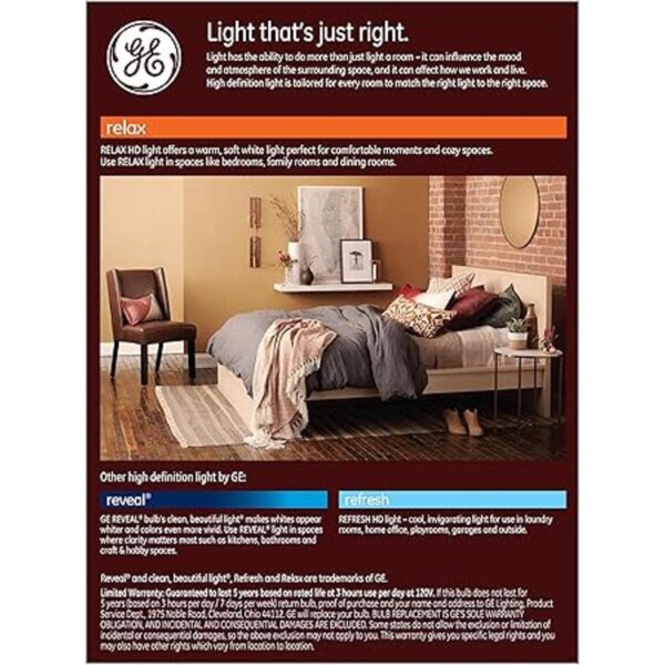 GE Relax Bombillas LED de 10 vatios equivalente a 60_3