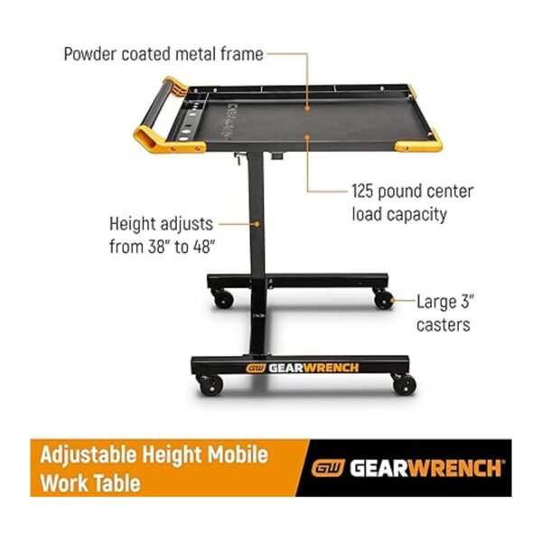GEARWRENCH Mesa de trabajo móvil de altura ajustable de 35_2