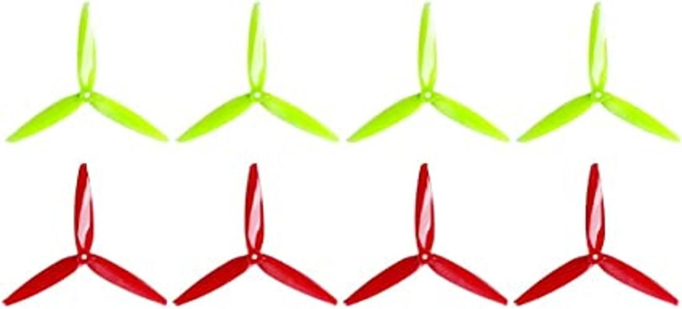 GEMFAN 8 hélices Freestyle 7040 de 3 cuchillas 7 pulgadas
