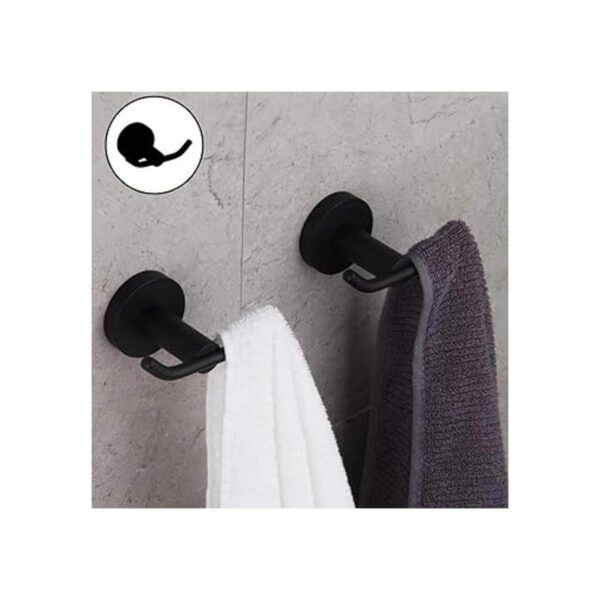 GERZ Gancho de baño negro mate SUS 304 de acero inoxidable_5