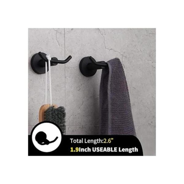 GERZ Gancho de baño negro mate SUS 304 de acero inoxidable_2