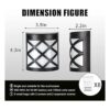 GIGALUMI Paquete de 8 luces solares para valla luces_2