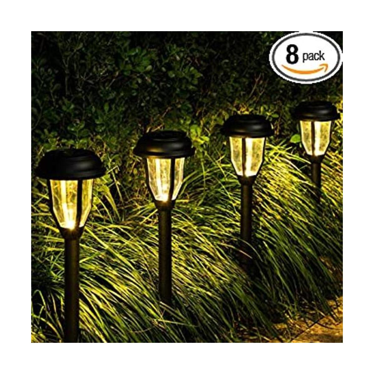 GIGALUMI Luces solares para exteriores paquete de 8 luces