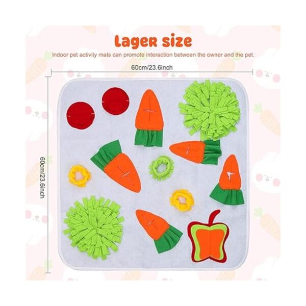 GINDOOR Rabbit Foraging Mat Interactive Feed Game for_2