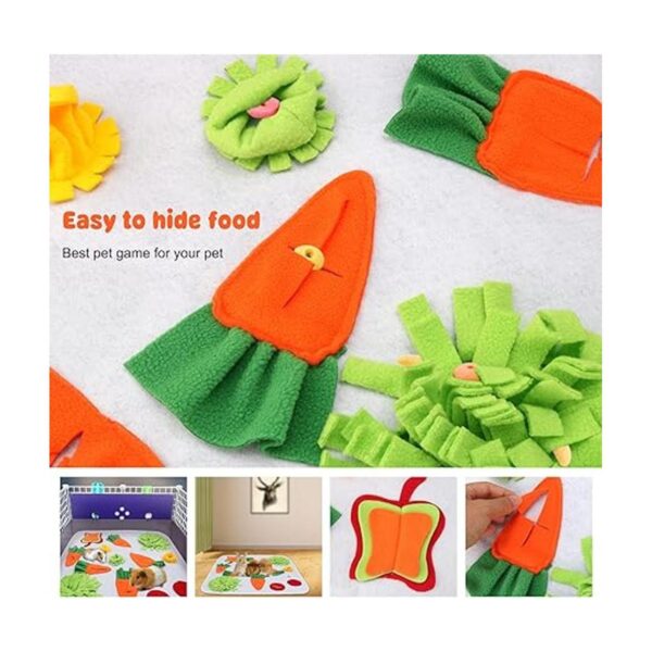 GINDOOR Rabbit Foraging Mat Interactive Feed Game for_4