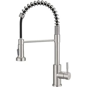 GIMILI Grifo de cocina con rociador desplegable de arco_1