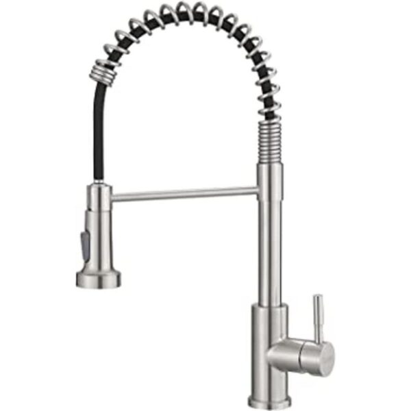 GIMILI Grifo de cocina con rociador desplegable de arco_1