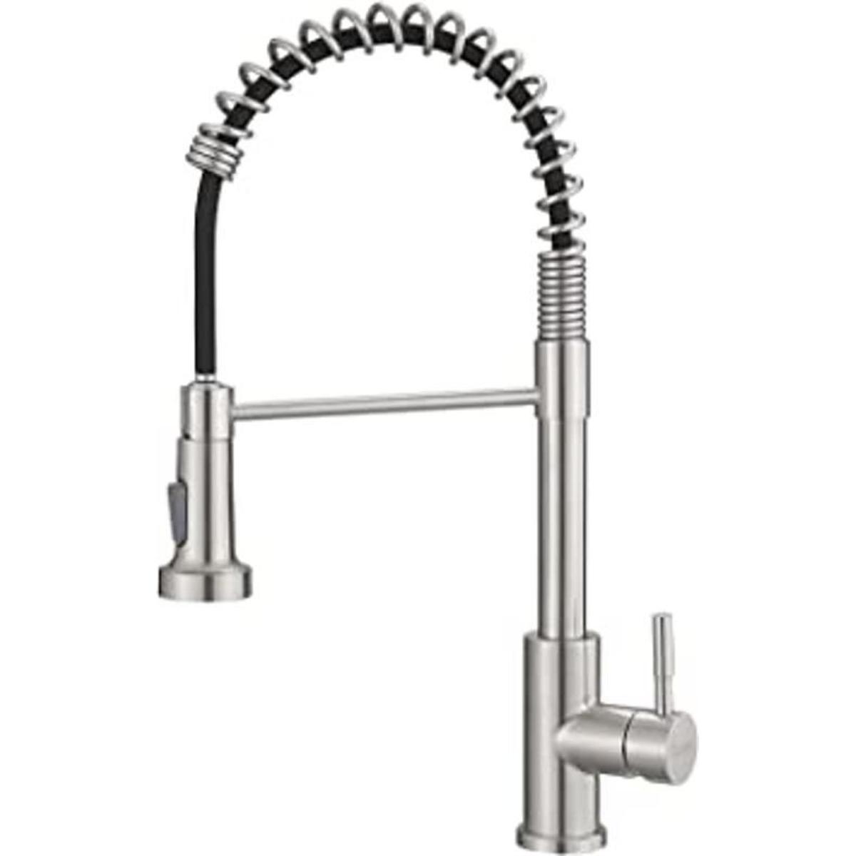 GIMILI Grifo de cocina con rociador desplegable de arco