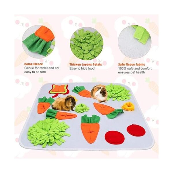GINDOOR Rabbit Foraging Mat Interactive Feed Game for_3