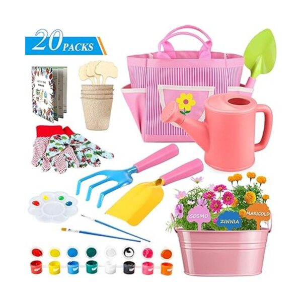 GINMIC Herramientas de jardinería para niños con guía de_2