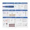 GINELSON Herramienta giratoria inalámbrica mini kit de_6