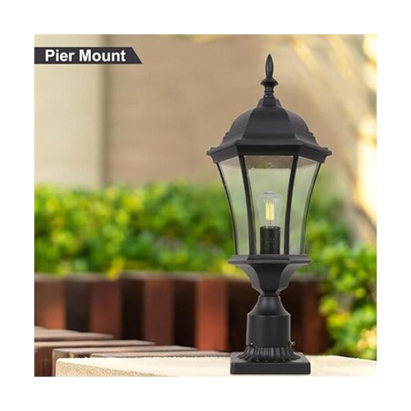 GOALPLUS LM4610MBK2P Lámpara de poste para patio de 24_4