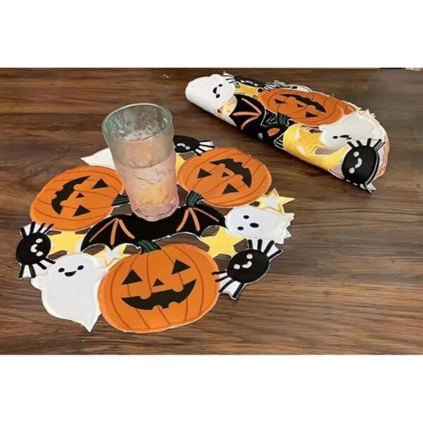 GRANDDECO Juego de 4 manteles individuales de otoño y