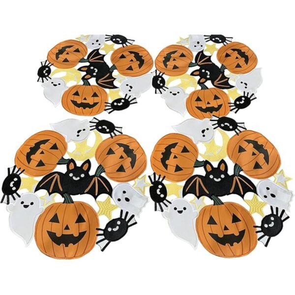 GRANDDECO Juego de 4 manteles individuales de otoño y