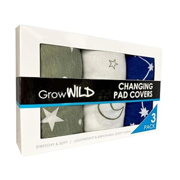GROW WILD Paquete de 3 fundas de cambiador algodón de_2