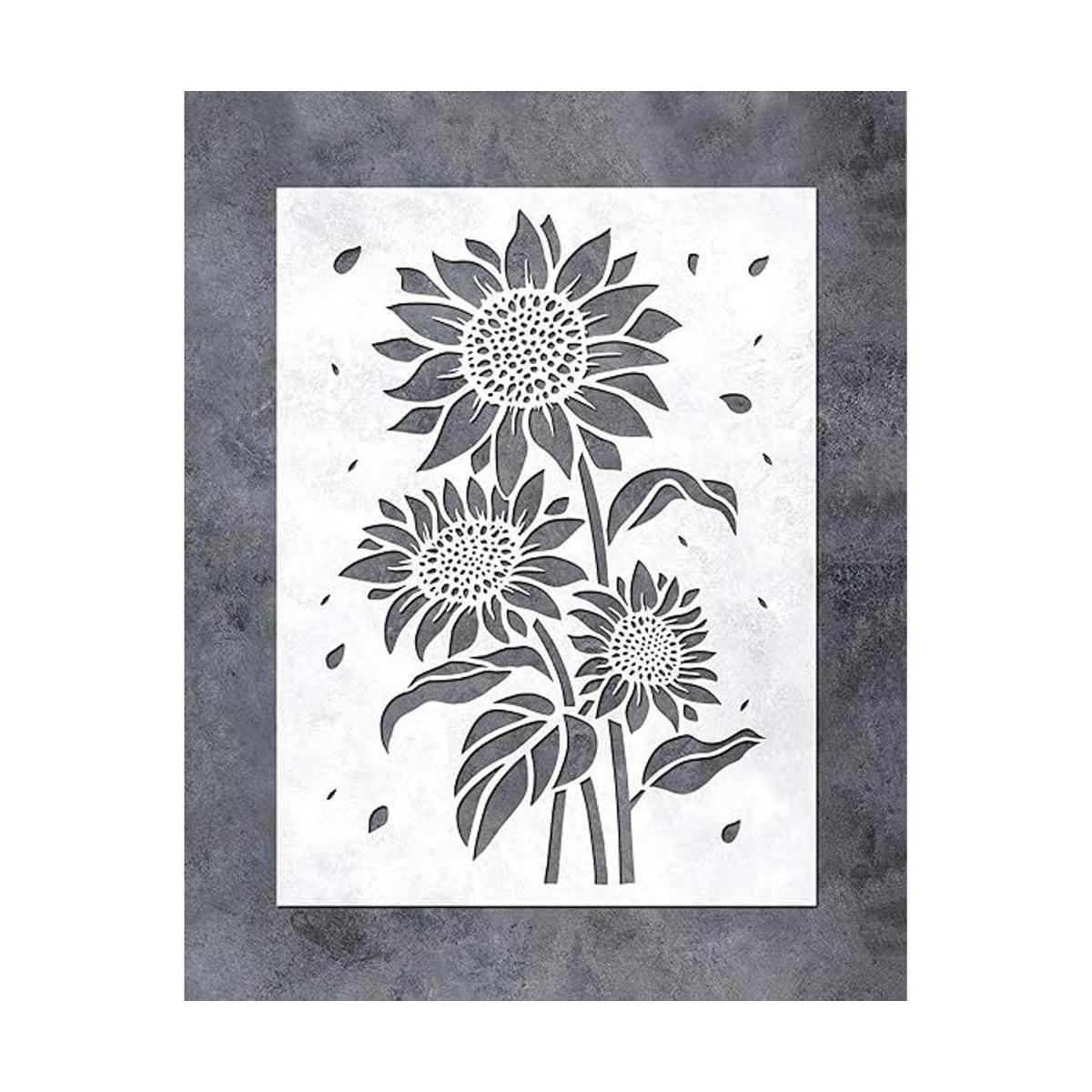 GSS Designs Plantilla de girasol 12 x 16 pulgadas