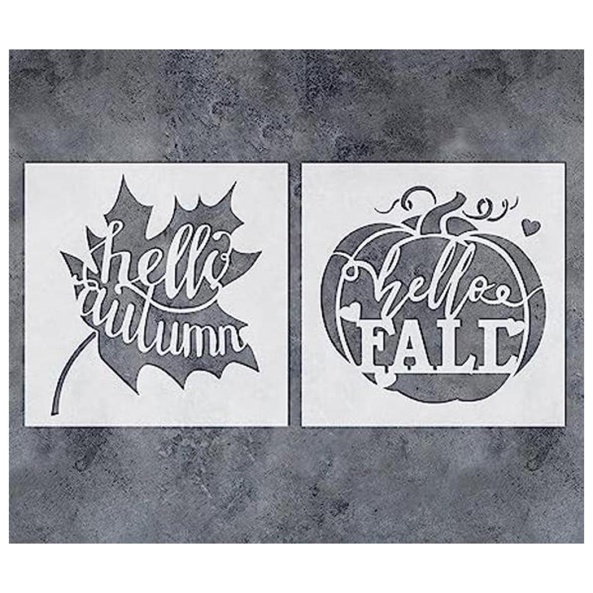 GSS Designs Hello Fall Plantilla para pared diseño de
