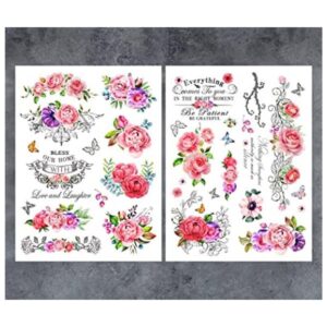 GSS Designs Rosas vintage para transferencia de muebles y_1