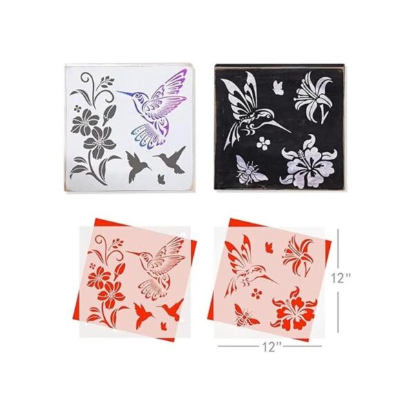 GSS Designs Plantillas de colibrí para pintar paquete de_2