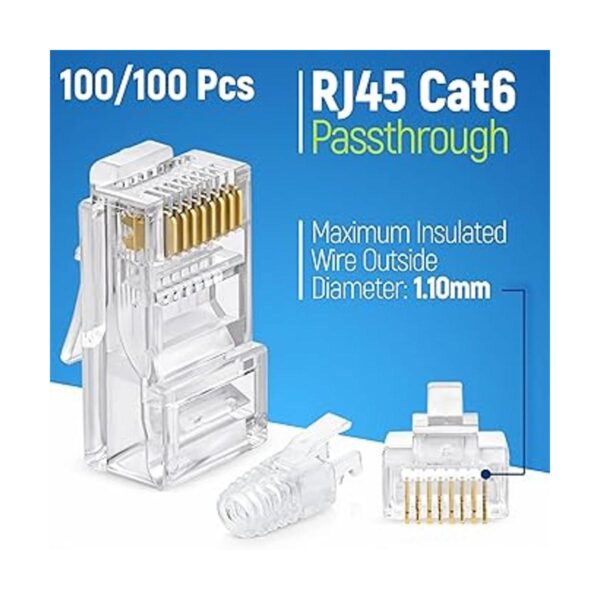 GTZ Conectores de paso RJ45 Cat6 y botas de alivio de_2