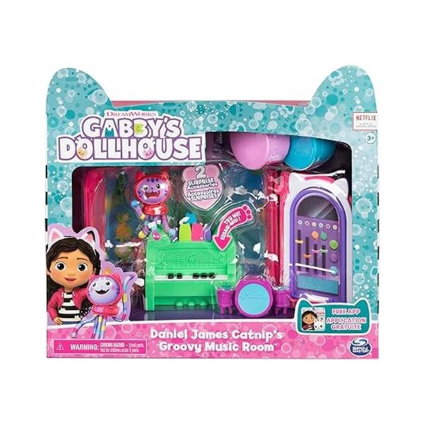 Gabbys Dollhouse Groovy Music Room con figura de hierba_2