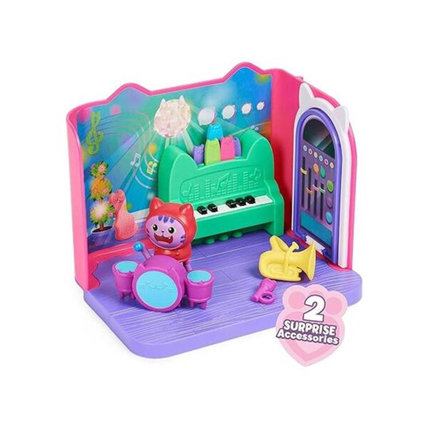 Gabbys Dollhouse Groovy Music Room con figura de hierba_4