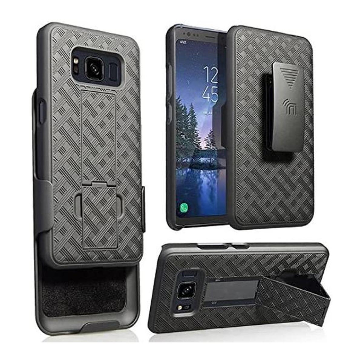 Galaxy S8 Active carcasa NAKEDCELLPHONE negro carcasa con