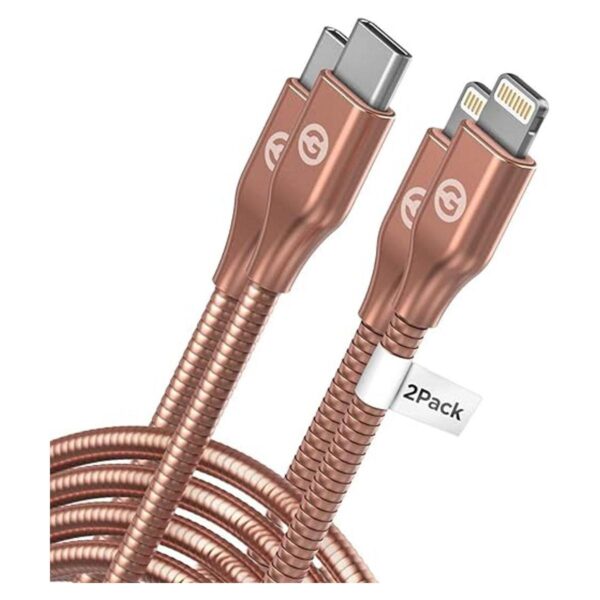 Galvanox Paquete de 2 cables de carga Lightning a USBC con_1
