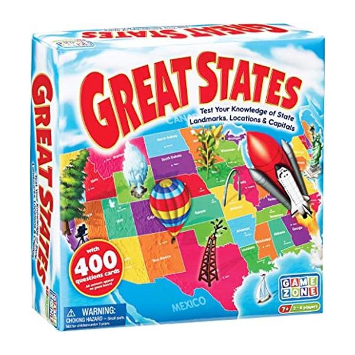 Game Zone Great States Geography Juego de mesa