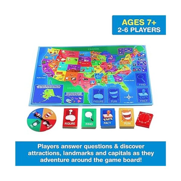 Game Zone Great States Geography Juego de mesa_2