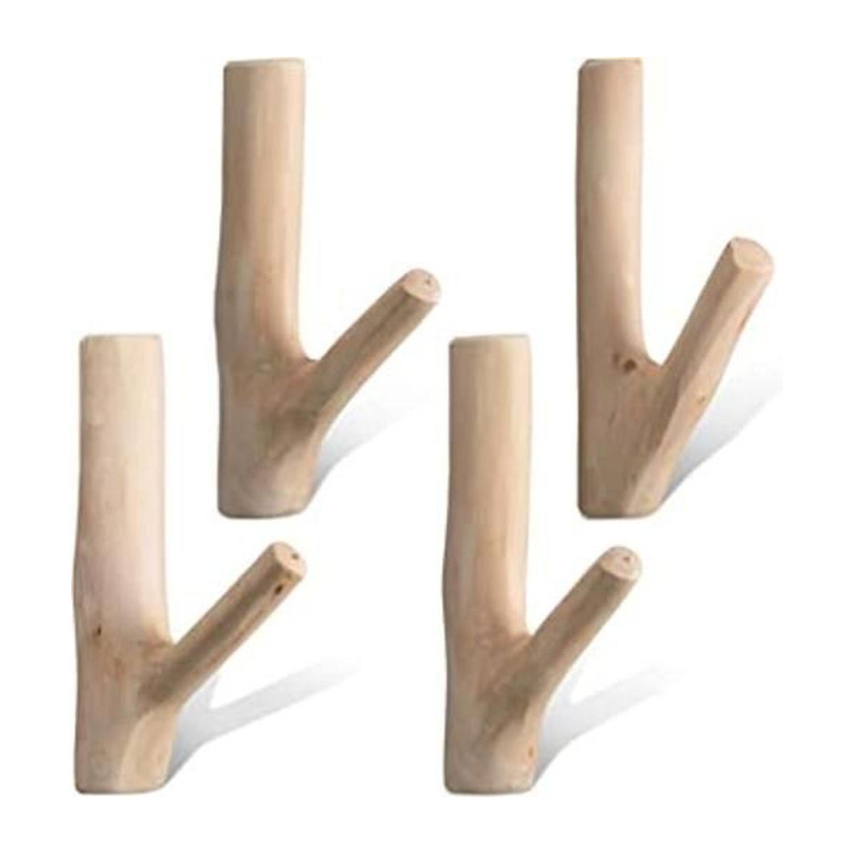 Gancho de pared de ramas de árbol de madera natural real
