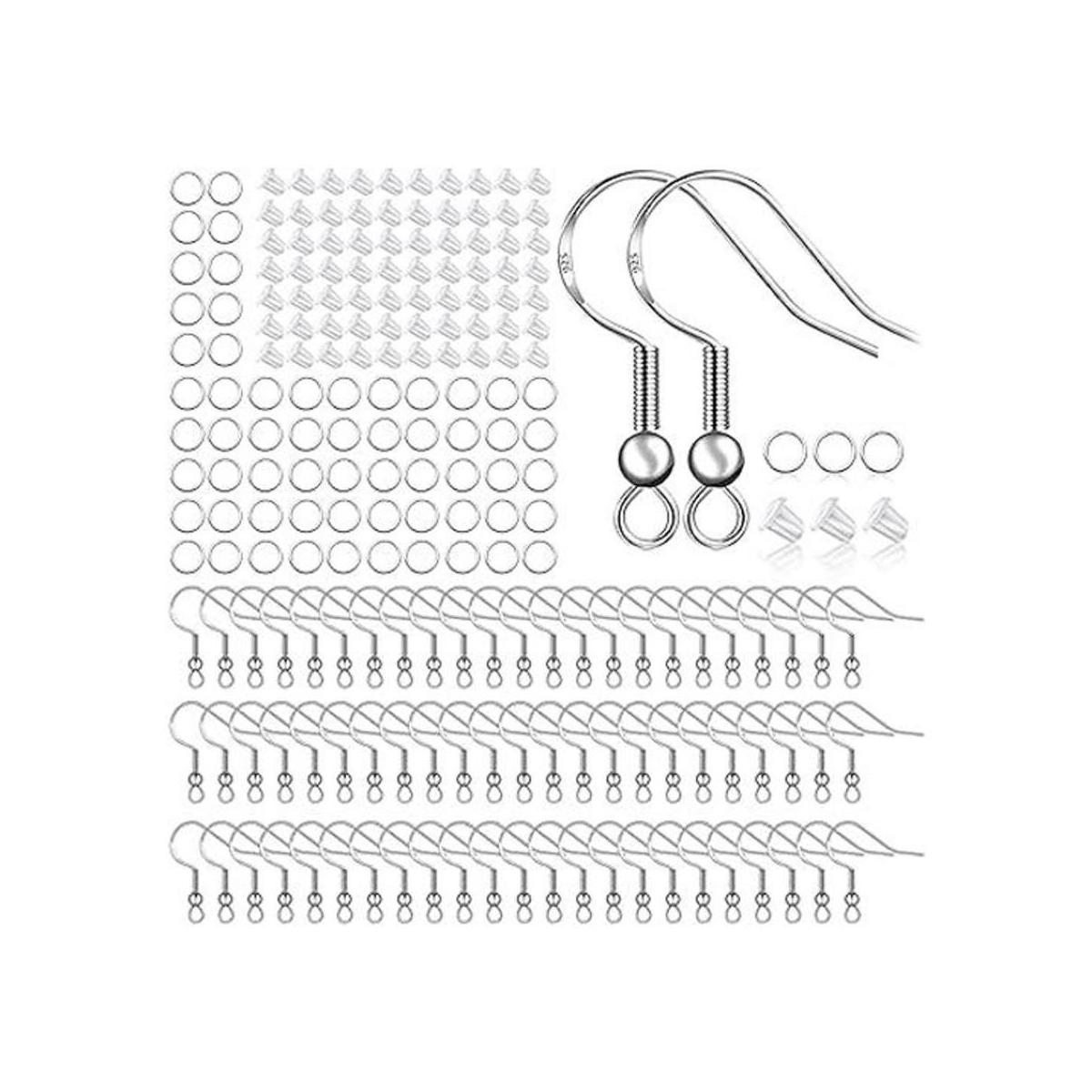 Ganchos para aretes de plata de ley 925 150 piezas75