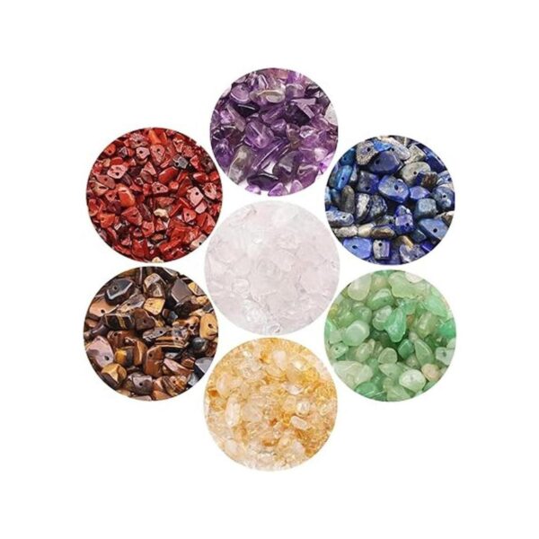 GangGangHao Piedra de chip natural de 7 chakras alrededor